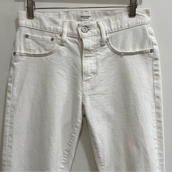 Moussy Vintage White Burnside Ankle Cropped Skinny Jean Size 26 - Picture 7 of 14